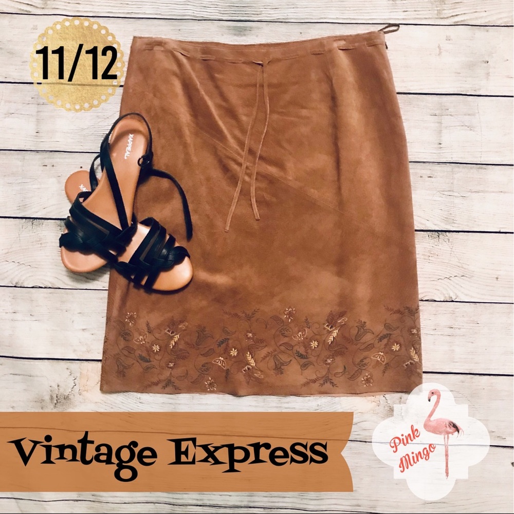 Vintage Leather Express Shirt with Floral design
